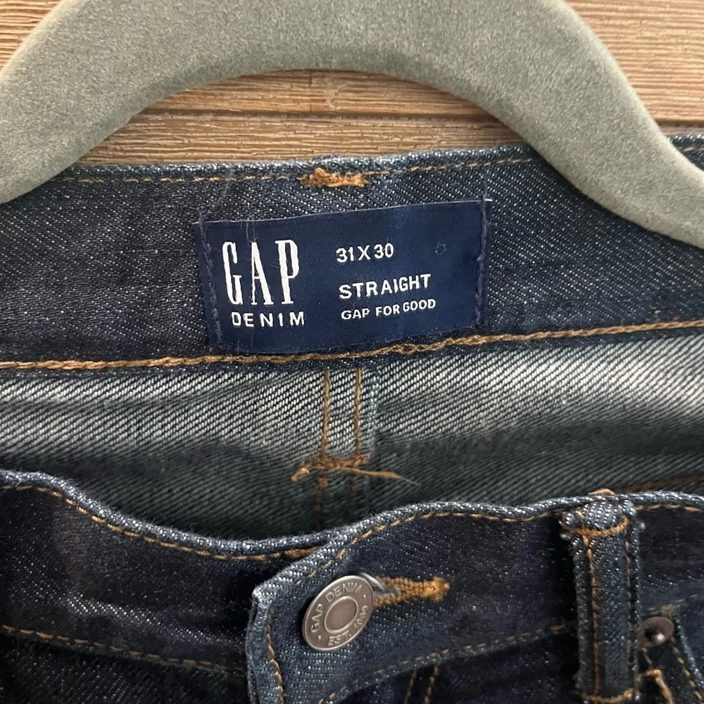 GAP Men's Deep Indigo Straight Jeans - Picture 2 of 4